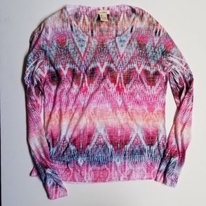 Sundance Ikat long sleeve top medium